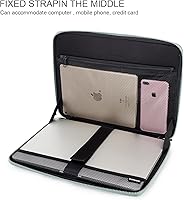 Vista 4 de DOMISO Funda para laptop de 15.6 pulgadas, resistente al agua, a prueba de golpes, con asa y bolsa de accesorios, compatible con Dell/HP/ThinkPad