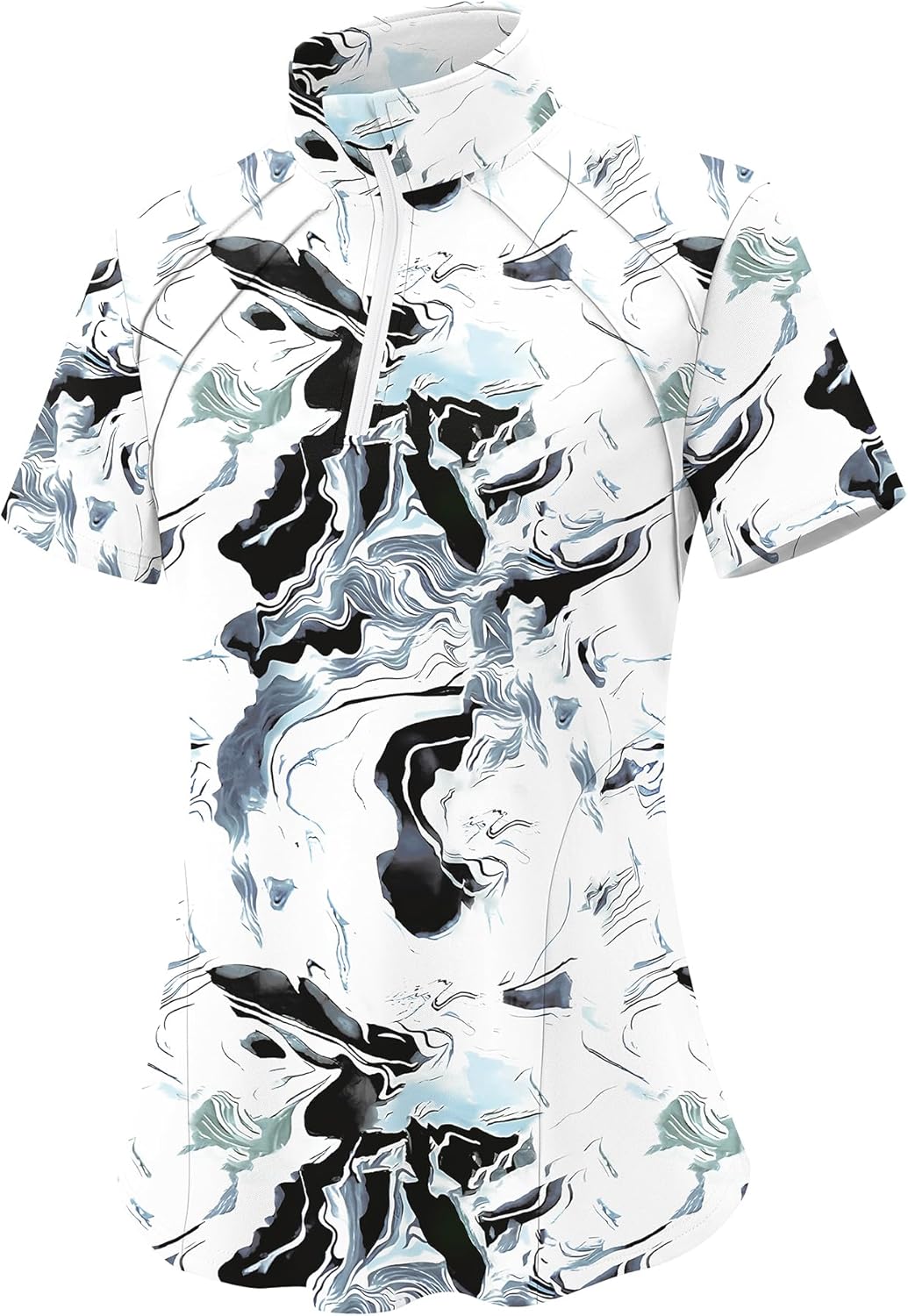 LOMON Womens Golf Polo Shirts Summer Short Sleeve 1/4 Zip Tops Moisture Wicking Casual Tennis Activewear with Pockets - Image 4