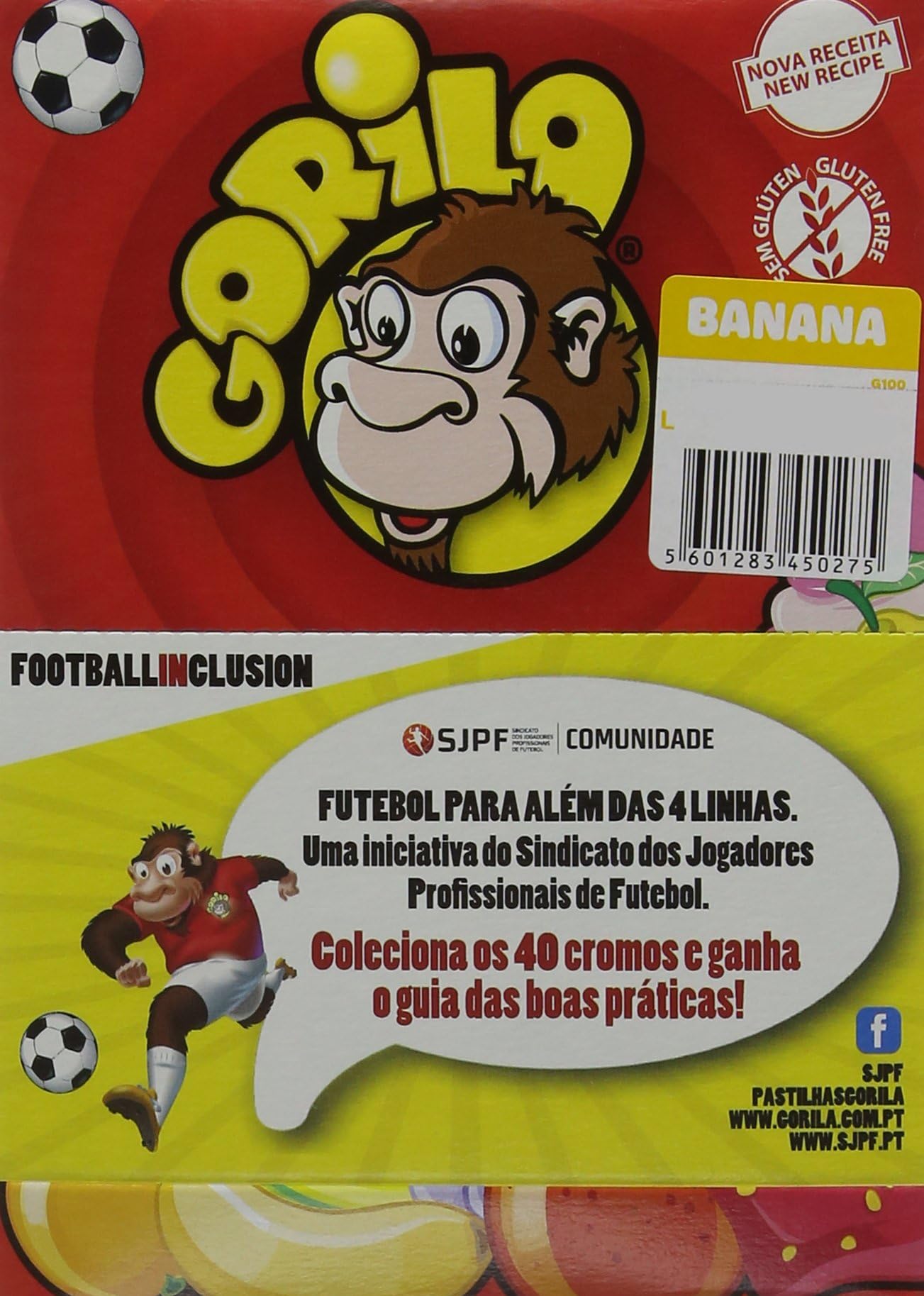 Lusiteca Gorila Banana Bubble Gum in Display Pack, 100 Pieces