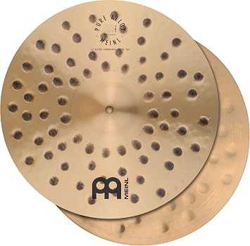 Meinl Cymbals Pure Alloy 14" Extra Hammered Hihat Cymbal for Drums, Pair MADE IN GERMANY