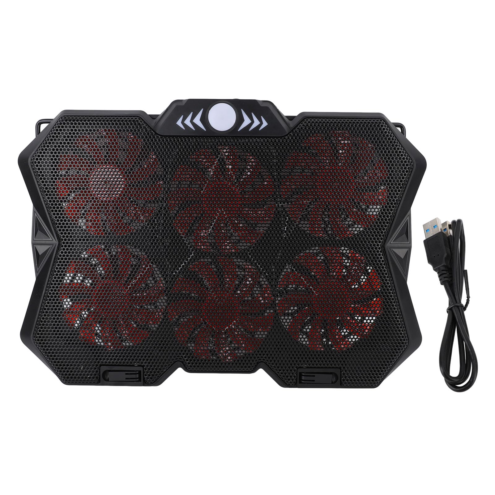 Tappetino di Raffreddamento per Laptop da Gioco 6 Altezze Regolabili e Ventole Silenziose per un Utilizzo Confortevole Compatibile con Laptop Sotto i 19 Pollici
