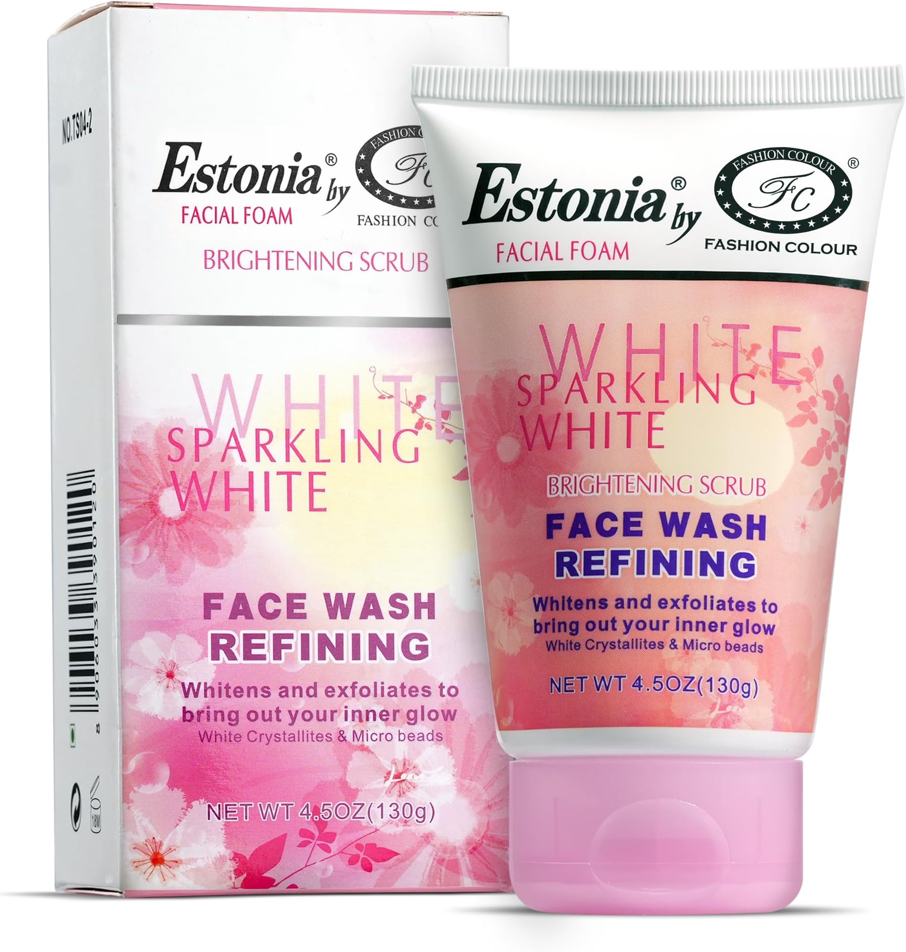 - BY FASHION COLOUR Refinig Face Wash With White Crystallites and Micro Beads | Skin Brightening & Whitening Facewash | Face Wash for Glowing Skin | Foaming Facewash for Uneven Skin Tone | All Skin Types | (130g)