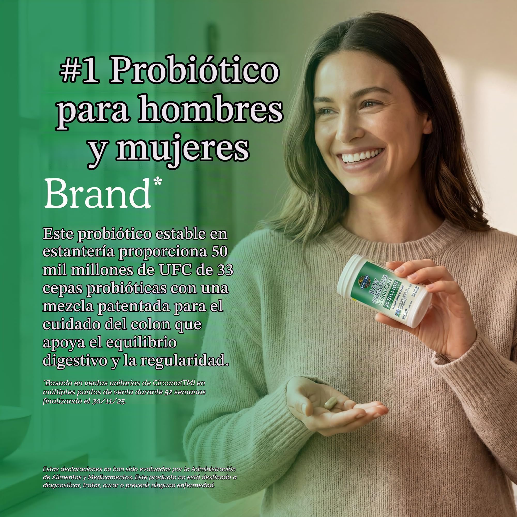 Garden of Life Los Probióticos Prima Colon Care (No Perecedero) - 30 Vcaps 80 g