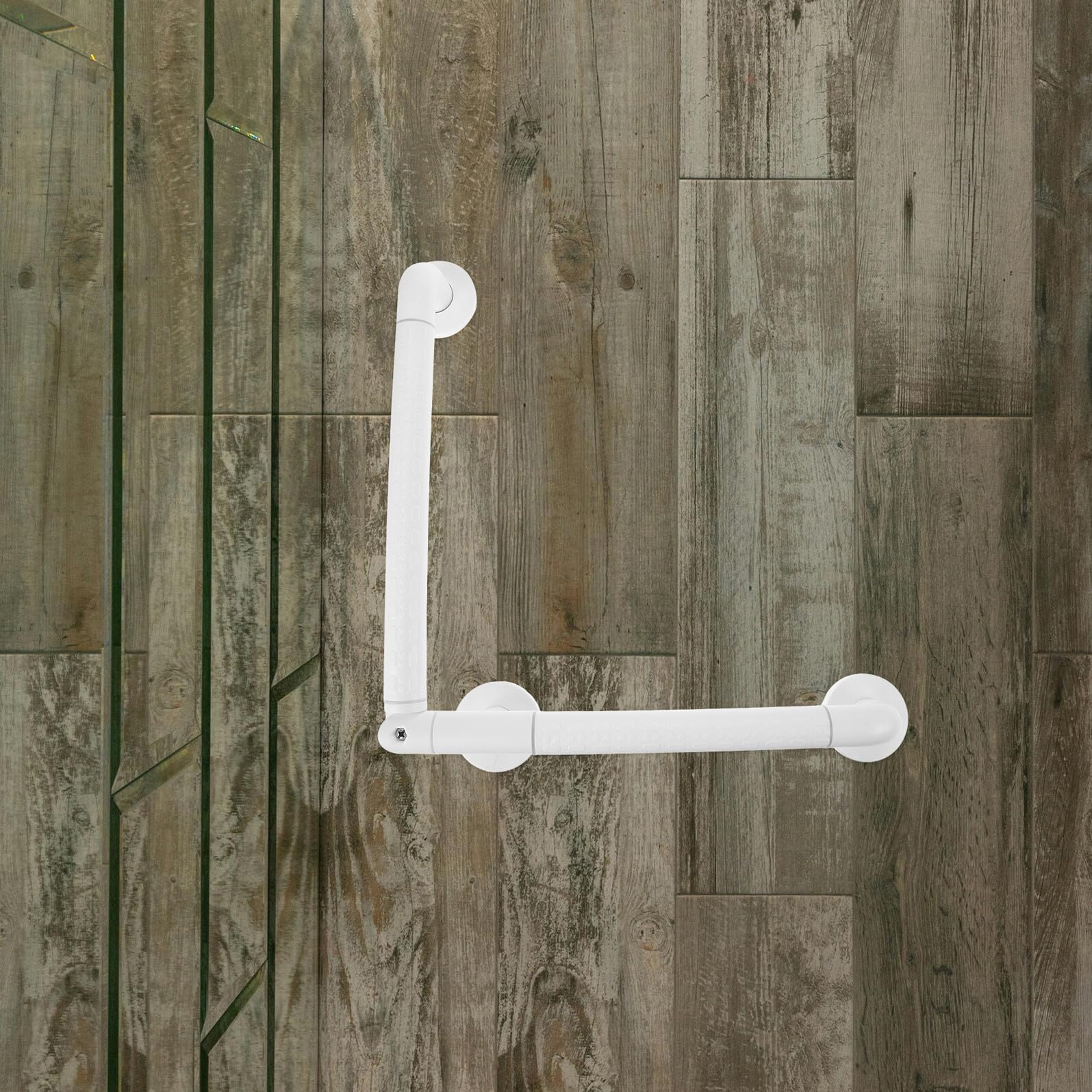 Anneome Barra de Seguridad para Baño con Asidero Antideslizante Soporte Rotatorio y Manija Resistente para Ducha Inodoro Accesorio de Baño Duradero para Usuarios Mayores