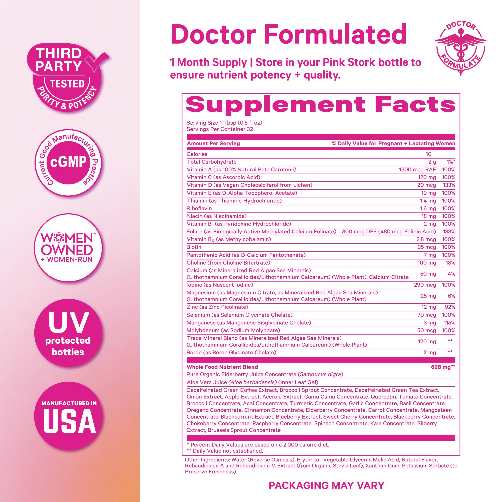 Pink Stork Prenatal + Postnatal Liquid Multivitamin for Women | 1 Month — Amazon image 6