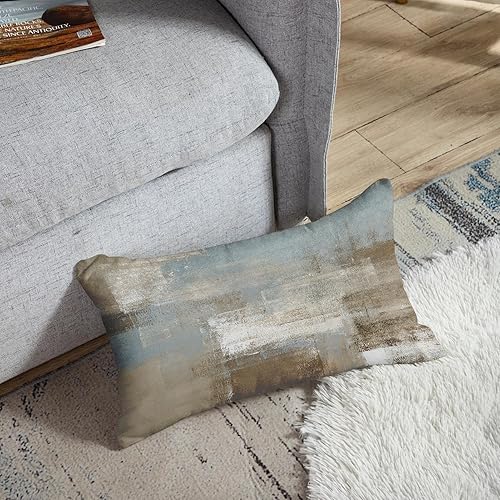 Vista 157 de Britimes Fundas de almohada modernas para decoración del hogar, 18 x 18 pulgadas, juego de 2 fundas de almohada decorativas, fundas de almohada Gris