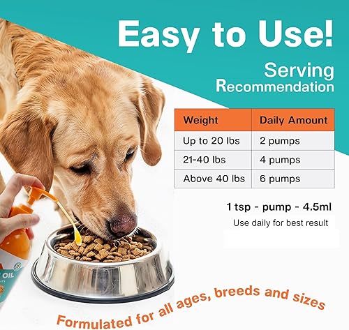 Miniatura 6 de Fur & Health Aceite de salmón salvaje de Alaska con Omega 3 para perros y gatos  Suplemento de aceite de pescado natural para piel saludable, pelaje