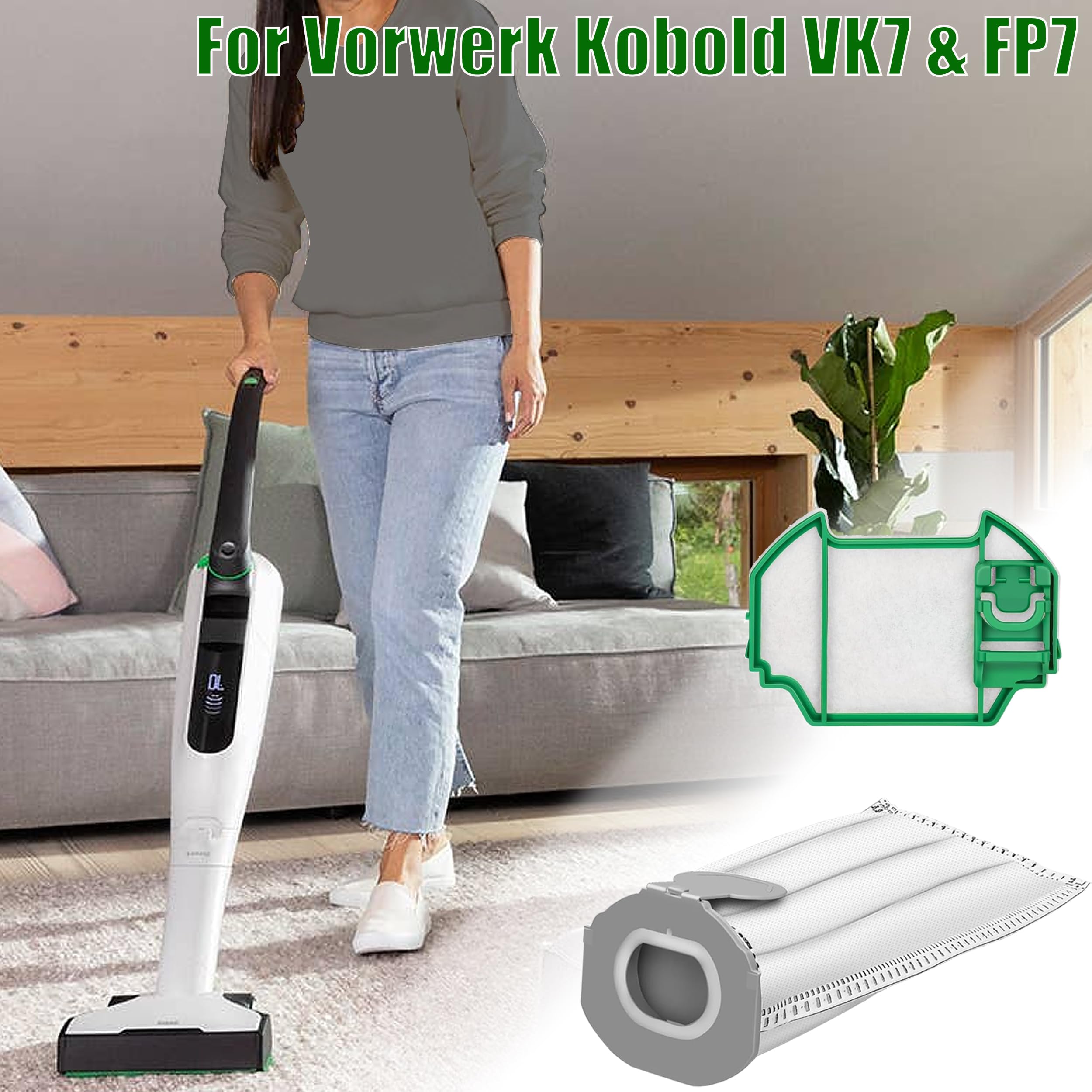 Sacchetti Compatibili Per Aspirapolvere Vorwerk Folletto VK7S - Confezione Da 6, Alta Filtrazione - Foto 6