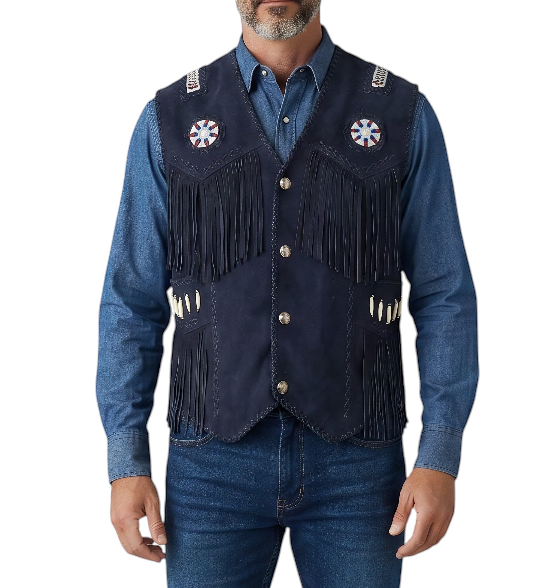 Men's Western Suede Leather Vest