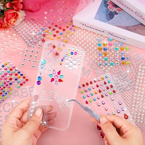 Miniatura 9 de 2609 gemas para el cabello, joyas para el cabello, diamantes y letras de diamantes de imitación con pinzas, perlas para el cabello, calcomanías