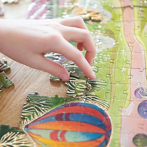 Miniatura 6 de Peaceable Kingdom Rompecabezas de 500 piezas con detalles de papel de aluminio brillante y caja de almacenamiento estilo caballete, registra tu