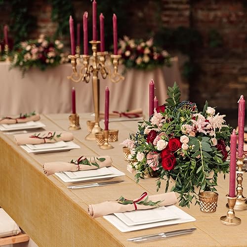 Miniatura 7 de 6 manteles con estampado de arpillera, mantel rústico de granja, rectangular, impermeable, para fiestas al aire libre, hogar, cocina, boda, 54 x 108