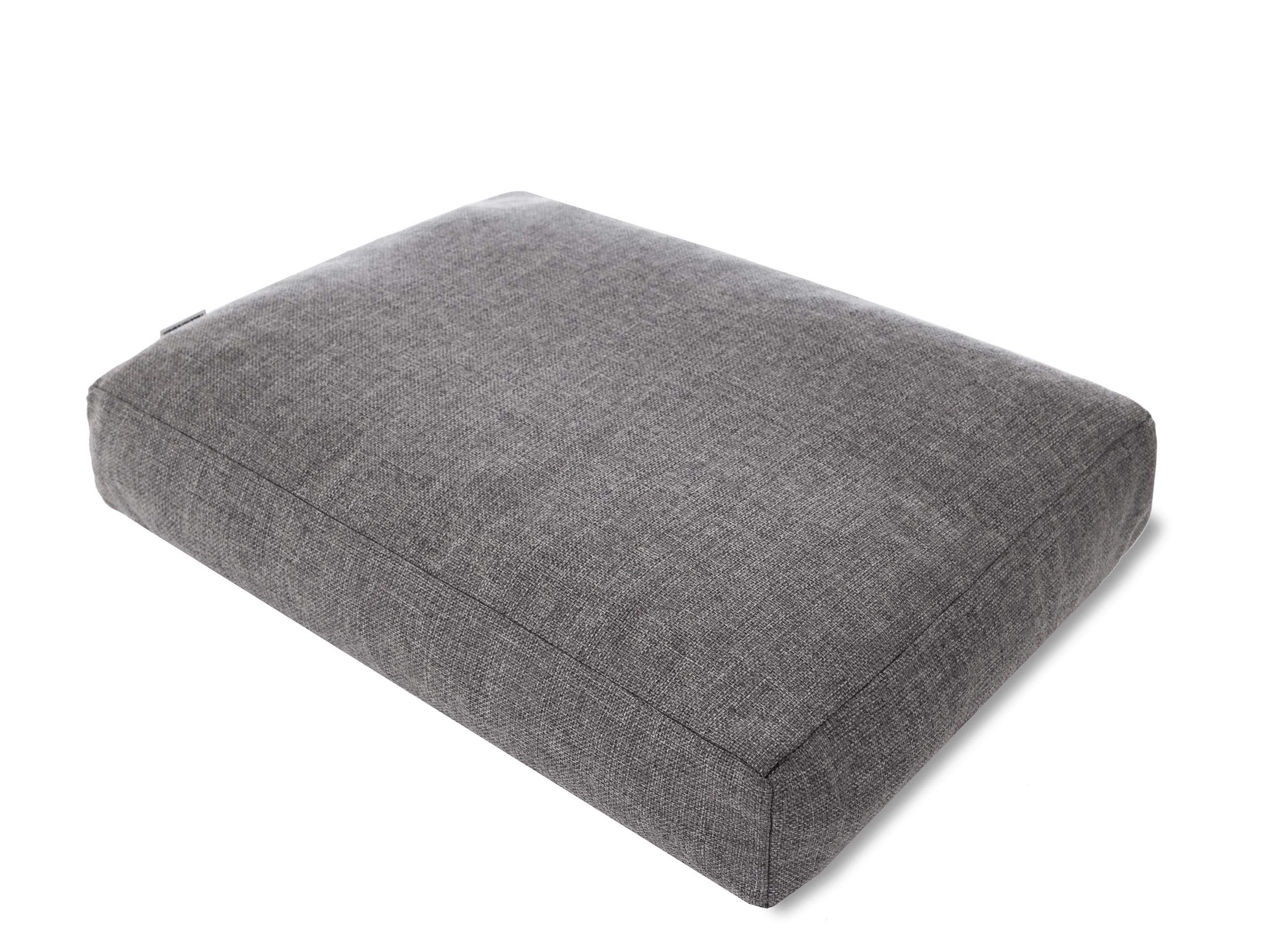 PillowPrim Kissen Set für Rattan/Korbsessel, Rückenlehne Sitz, Sitzkissen Outdoor Sitzpolster Gartenstuhl, Sitzauflage Rattan-Stuhl, 60x55x40 cm - Grau