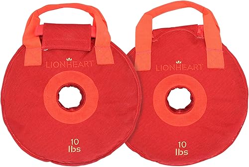Miniatura 10 de Lionheart Strength Training Set of 2, OnOff Barbell Weight Lifting Equipment, Sandbag Workout Bag, Sand Weights for Travel, Home Gym Training,