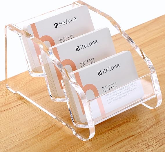 Business Card Holder Display for Women and Men 3 slots 3
