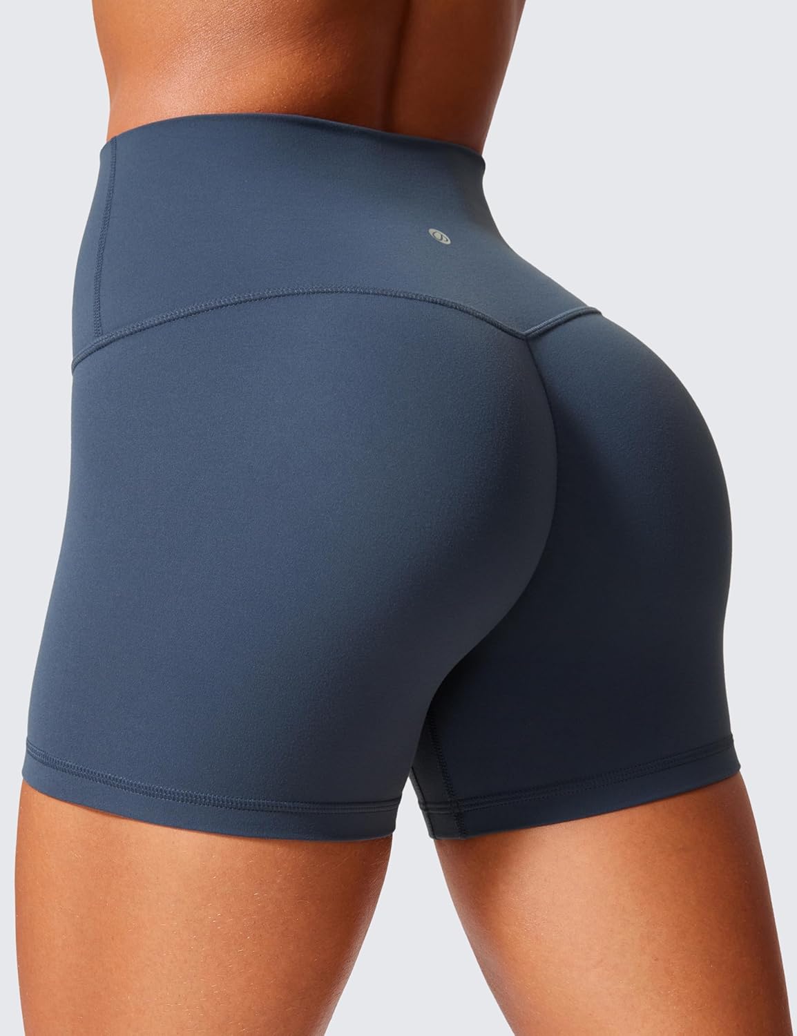 CRZ YOGA Secretsculpt Butterlift Biker Shorts 4" - No Front Seam High Waisted Womens Workout Gym Booty Scrunch Butt
