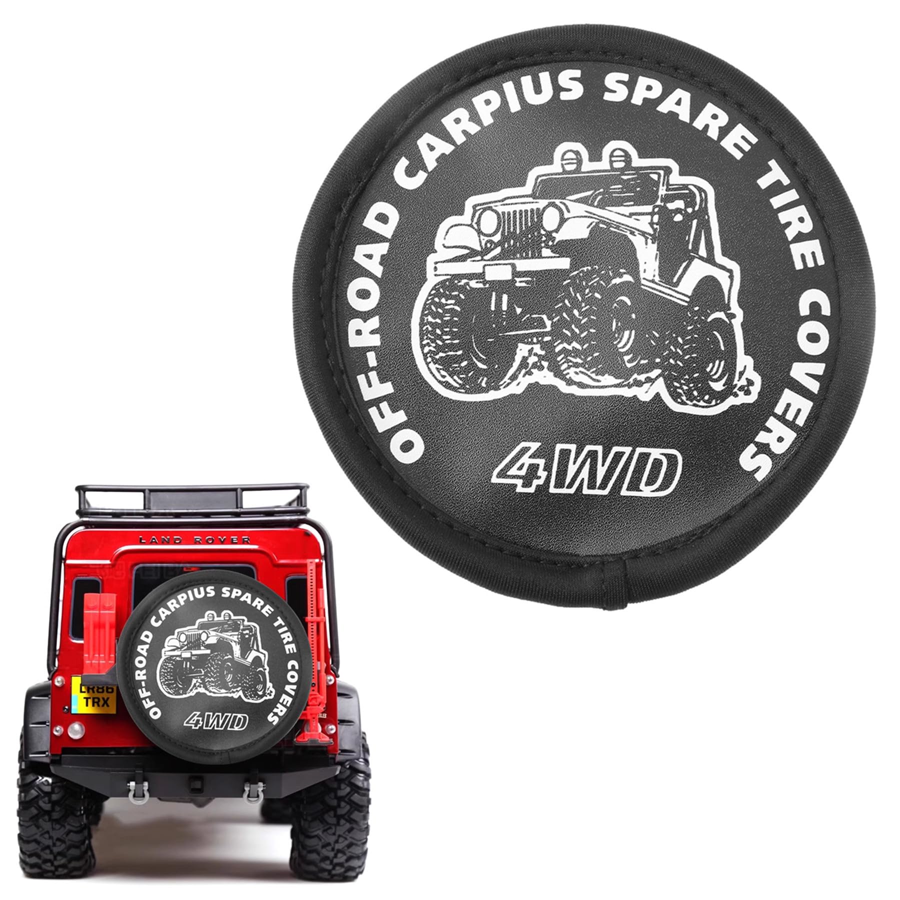 Chanjorlin 1/10 RC Simulation Spare Tires Cover Leather Tyres Dustproof Cover for 4.52