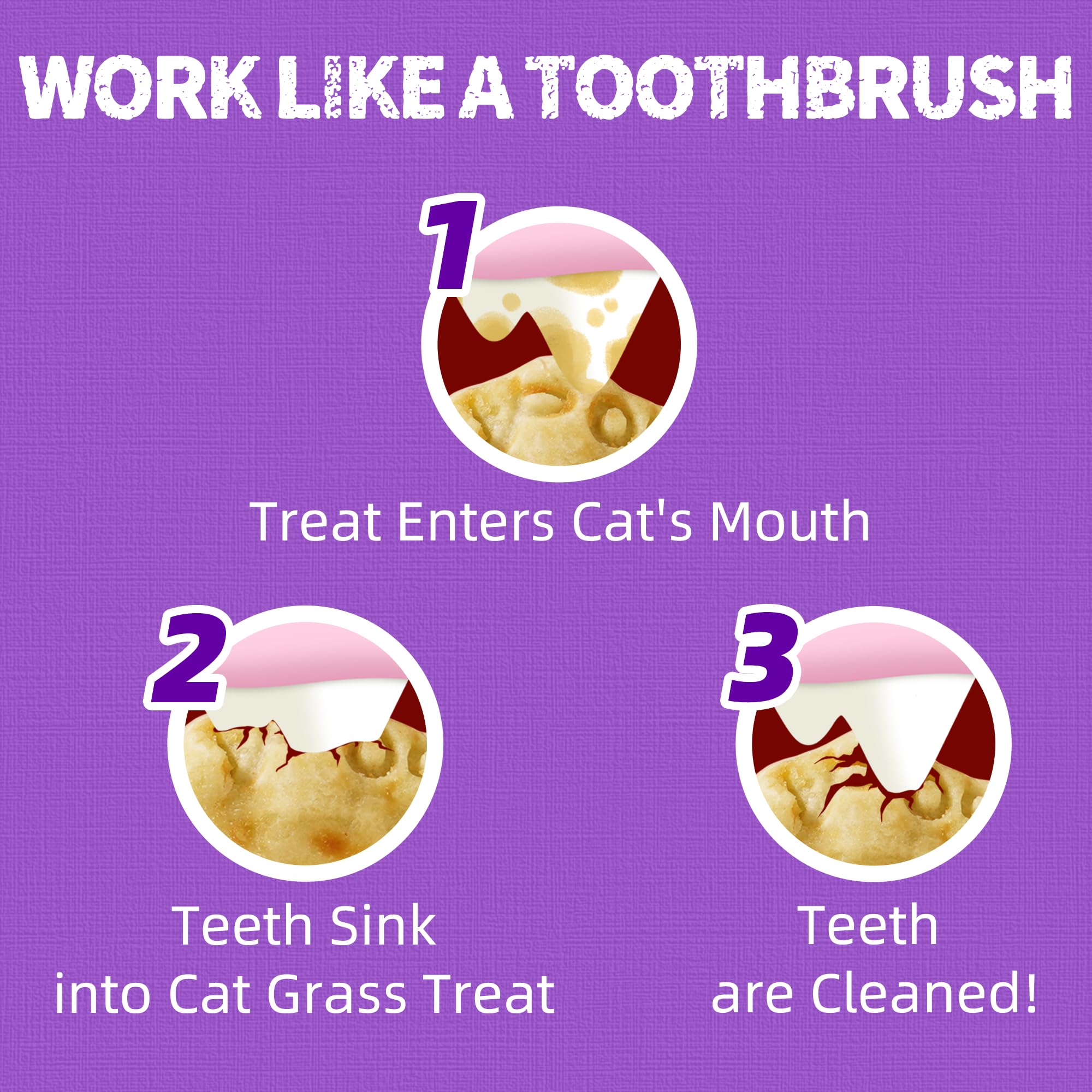 Just Try 13.4 OZ Lysine Cat Treats Natural Salmon Flavor Healthy Cat Training Biscuits Snacks Lysine Dental Care Treats for Cats & Kittens - image 7