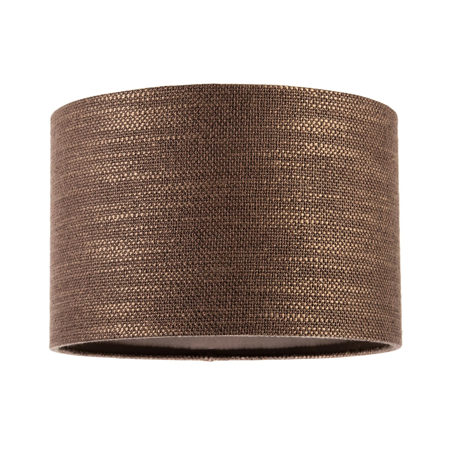 Happy Homewares Chocolate Brown Contemporary Bobbled And Textured Linen Fabric Lamp Shade In | 30Cm X 20Cm | For Ceiling Pendant Or Lamp Base By
