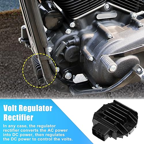 Miniatura 3 de X AUTOHAUX 5GT-81960-00-00 5BN-81960-00-00 Rectificador de Regulador de Voltaje de Motocicleta Reemplazo para Yamaha BIG BEAR 400 2WD 4WD 2002-2012