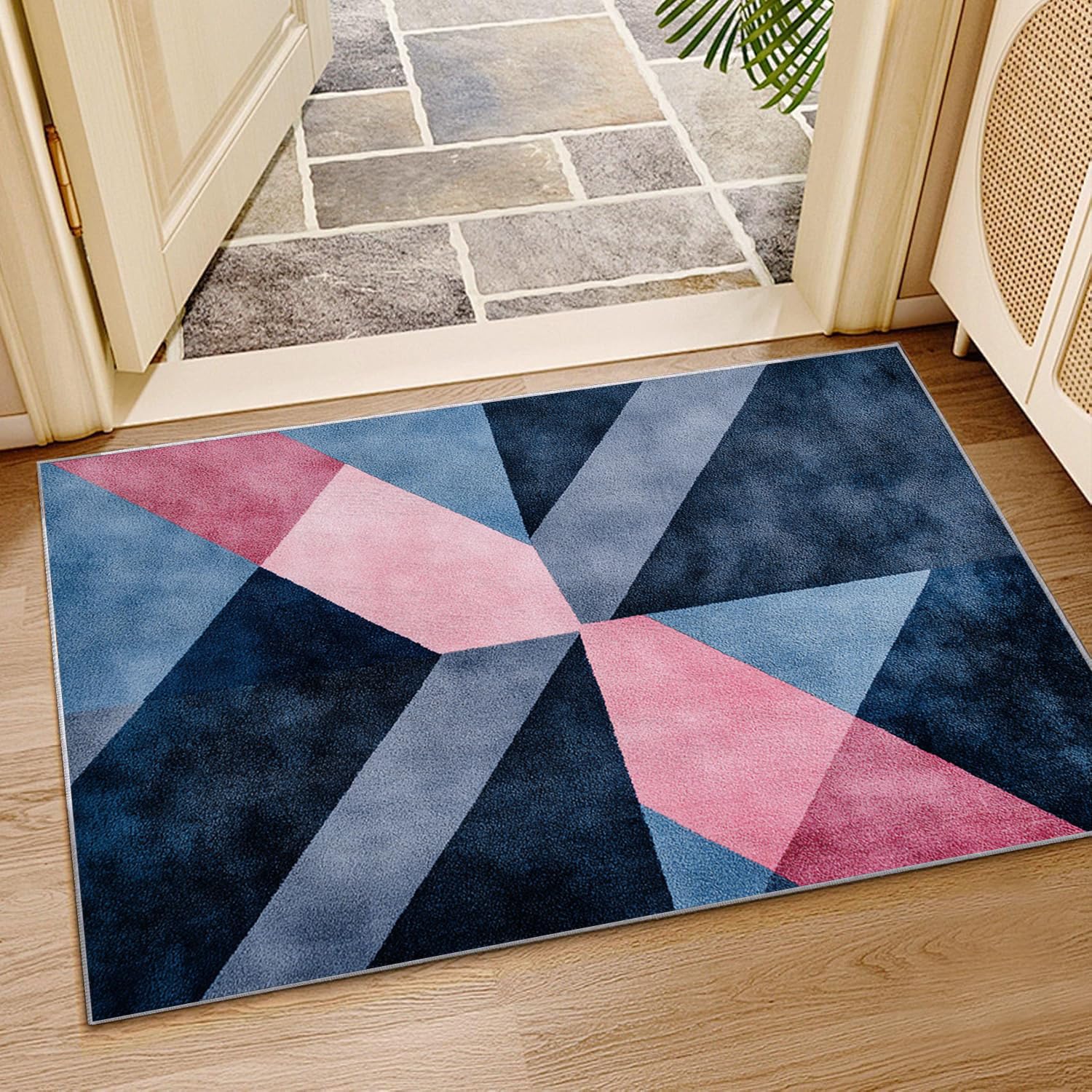 Abstrakcyjny nieregularny nadruk dywan 120 x 180 cm niebieski dywan do salonu i sypialni nowoczesny wystrój domu miękka trwała antypoślizgowa mata podłogowa do stylowych wnętrz