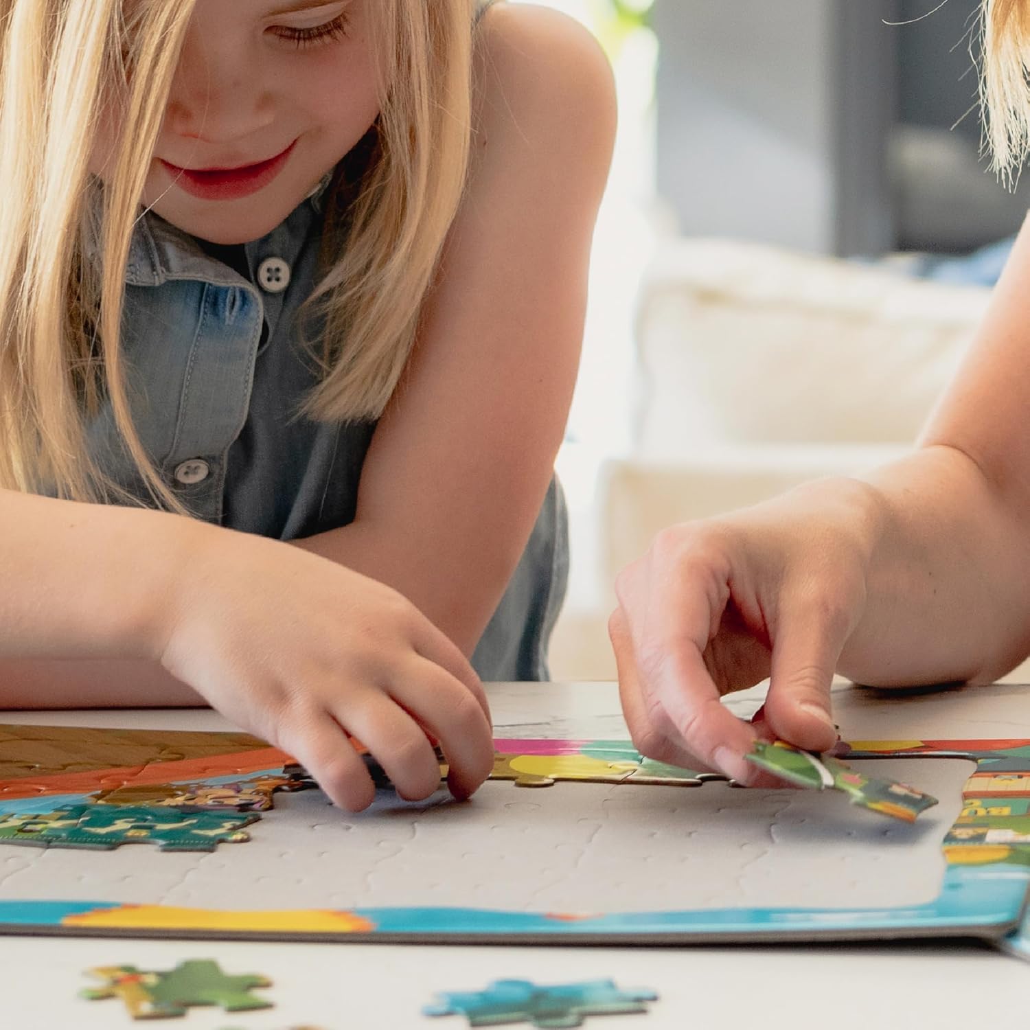 Chuckle & Roar - 4 Pack Tray Puzzles for Kids - USA Animal Map, Polar Animals, Adventure Awaits, Fair Theme - 36 & 48 Piece Preschool Puzzles - Large Pieces for Little Hands