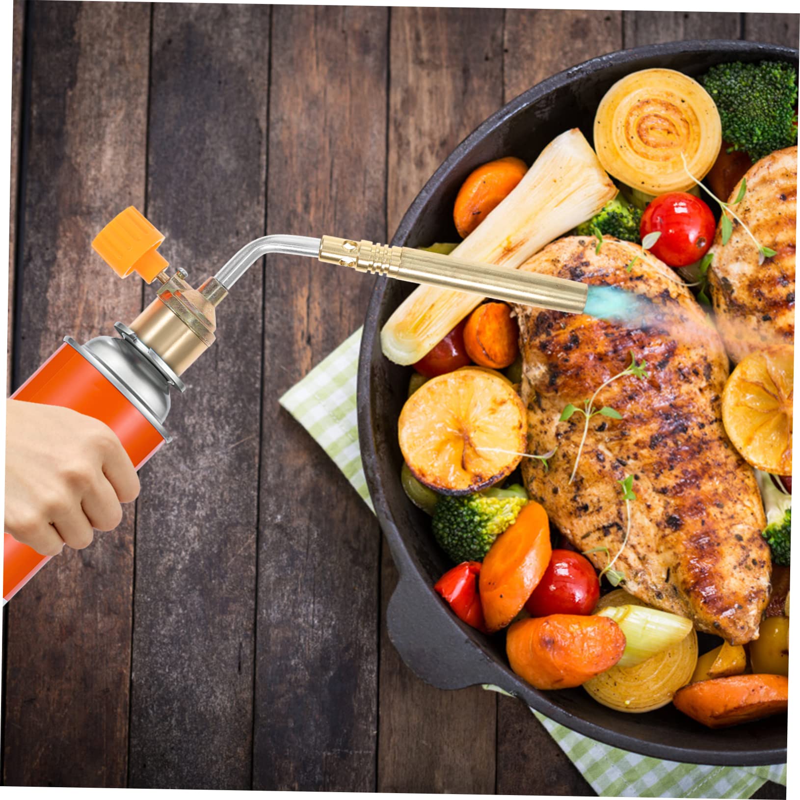 HOLIDYOYO Welding Torch De Gas Torch for Crafts Small Flashlights Propane Torch Head Torches Heavy Duty Flashlight Burner Mini Lighters Torch Lighter for Crafts Adjustable Flame Copper