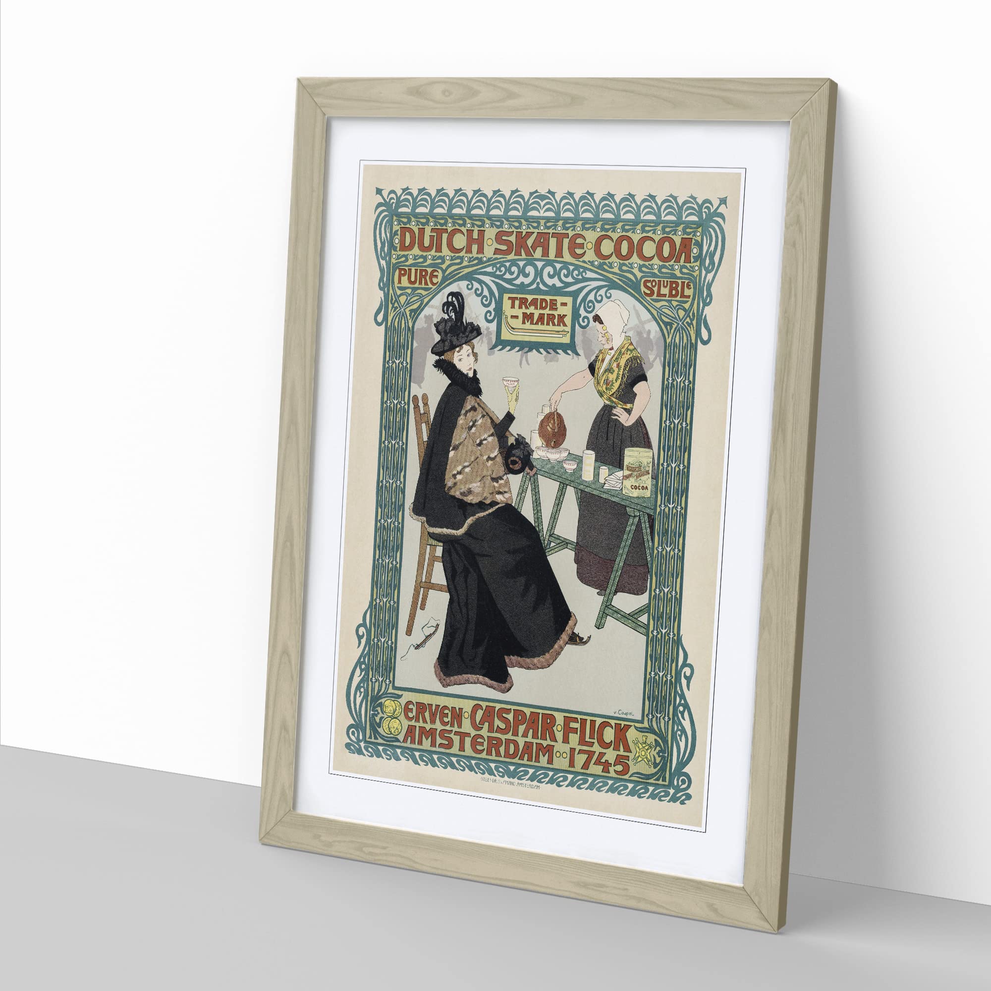 Dutch Skate Coco By Caspel Advertisement Vintage Framed Wall Art Print - Image 2