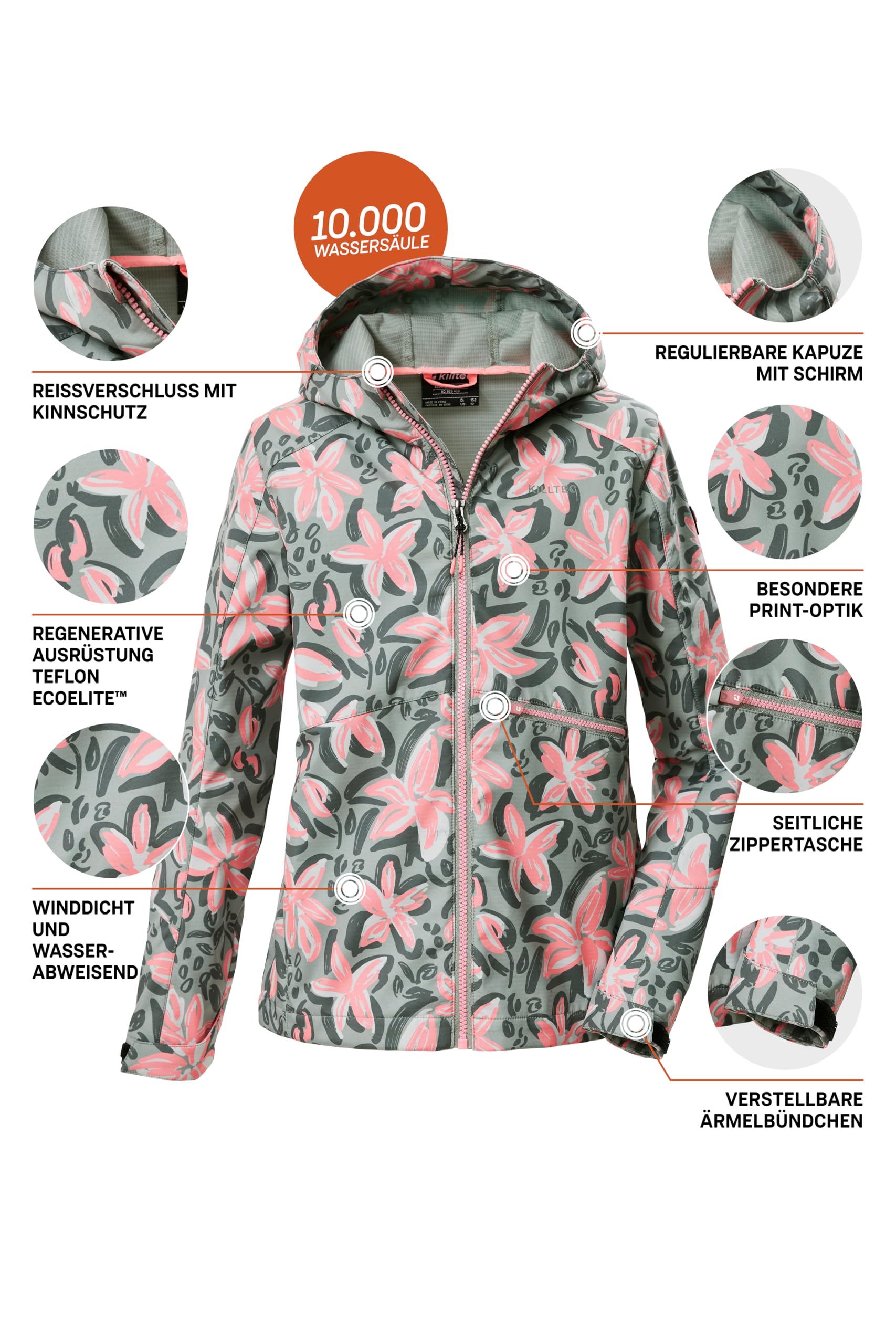 Killtec Mädchen Softshelljacke Outdoorjacke mit Kapuze