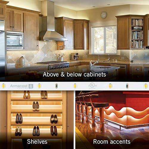 Miniatura 4 de Armacost Lighting Cinta de luz LED RibbonFlex Pro, color blanco suave (2700), 30LEDsM, 16.4 pies (5M) 24V, (134230)