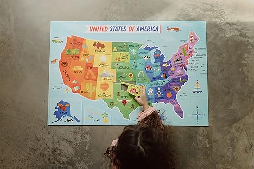 Miniatura 7 de Buffalo Games - Little Buffalo - Aprendizaje y educación - Rompecabezas de suelo de Estados Unidos para niños de 4 años en adelante