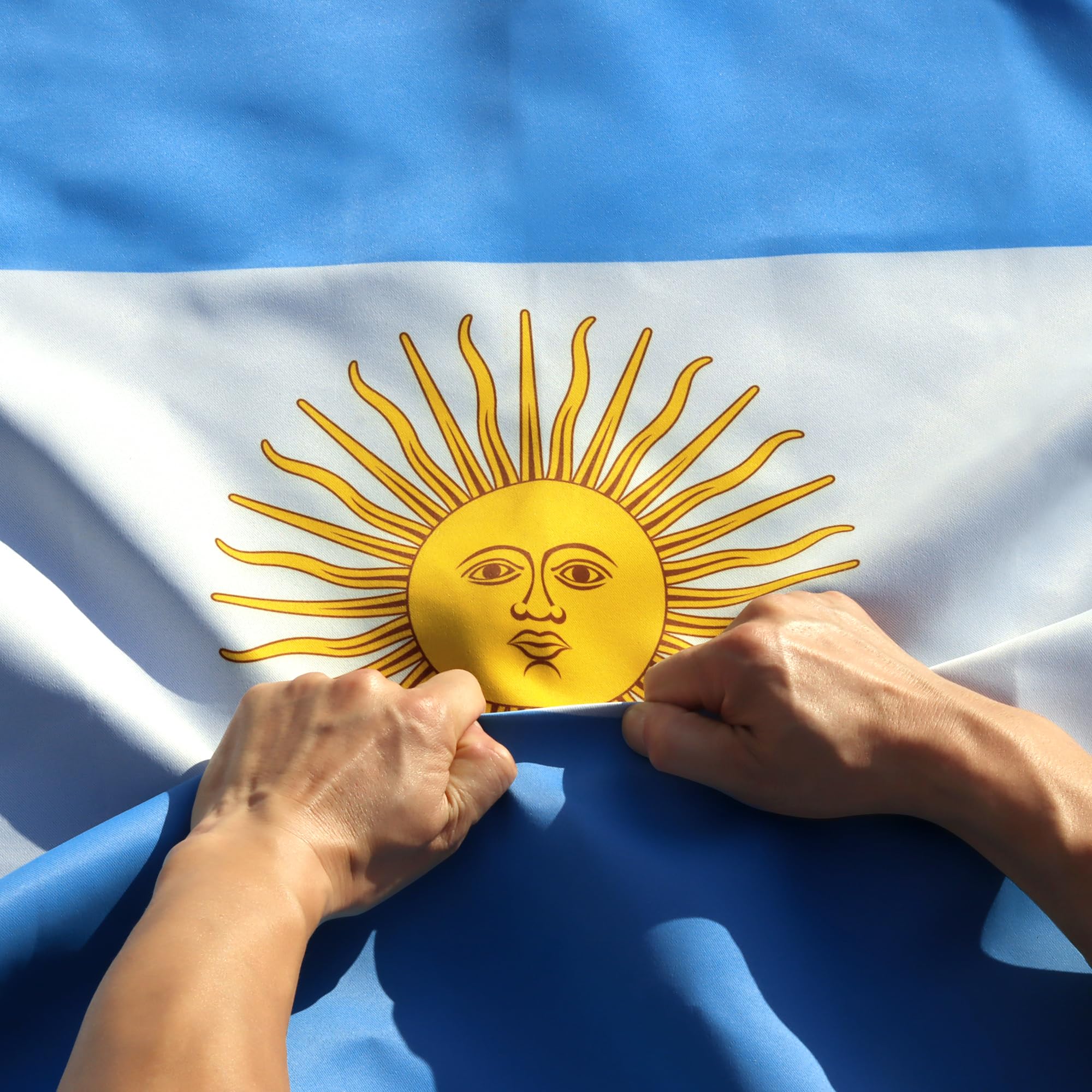 Bandera argentina de tres capas exterior ideal para mástil de jardín