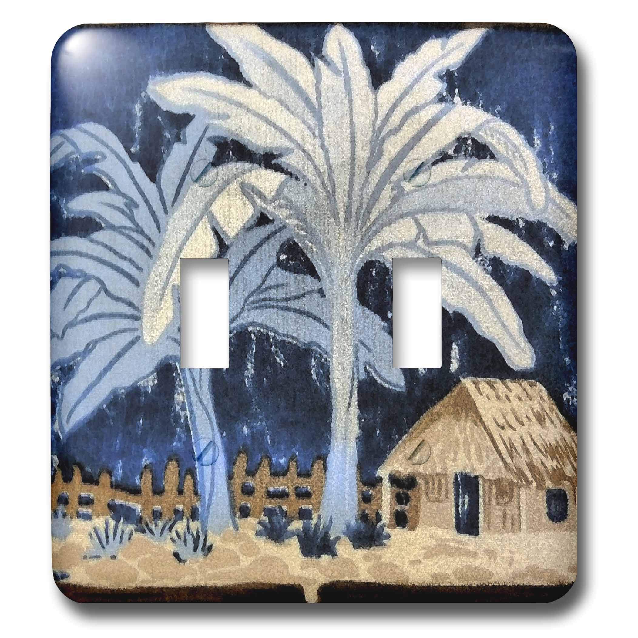 Interrupteur à bascule double Palm Heaven 3dRose lsp_16782_2 multicolore
