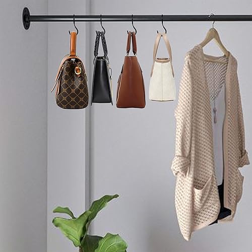 Miniatura 4 de Paquete de 10 ganchos en forma de S para colgar, ganchos en forma de S con 2 fundas brillantes de protección extra, ganchos de baño, ganchos de