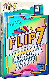 USAOPOLY Flip 7, The Ultimate Blend of Press Your Luck & Strategy, Fast-Paced Addictive Card Game,Quick to Learn & Easy to Teach,Perfect for Game Nights, 3+ Players, Ages 8 & Up, 20 Minutes Play Time