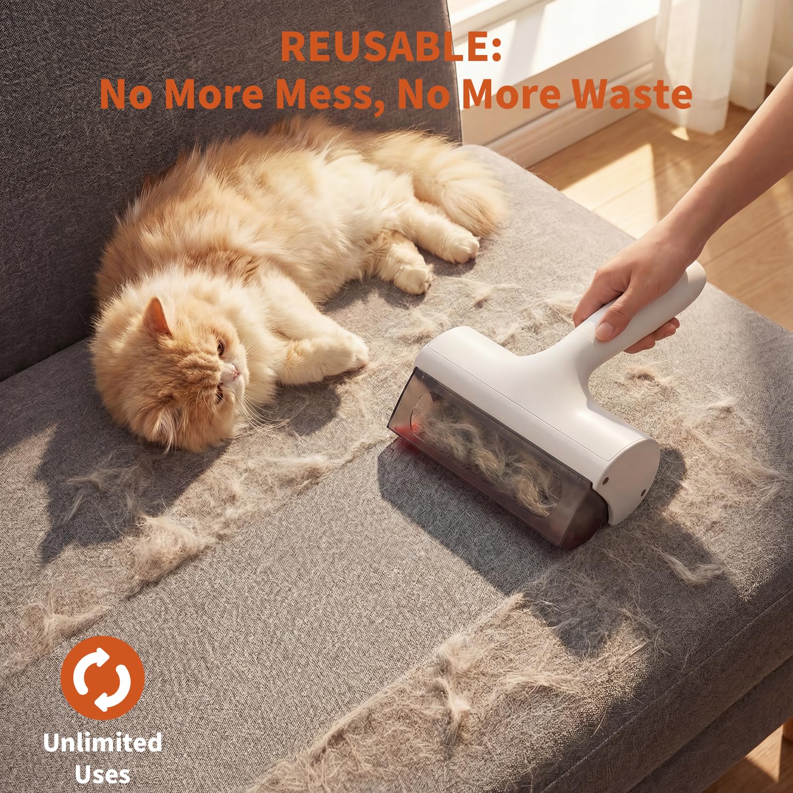 Honeyguaridan Togli Peli Animali, Leva Peli Animali, Spazzola Peli Gatto, Riutilizzabile Spazzola Togli Peli Animali, Adatto per Tappeti, Divani, Cucce per Animali Domestici, Abbigliamento e Mobili
