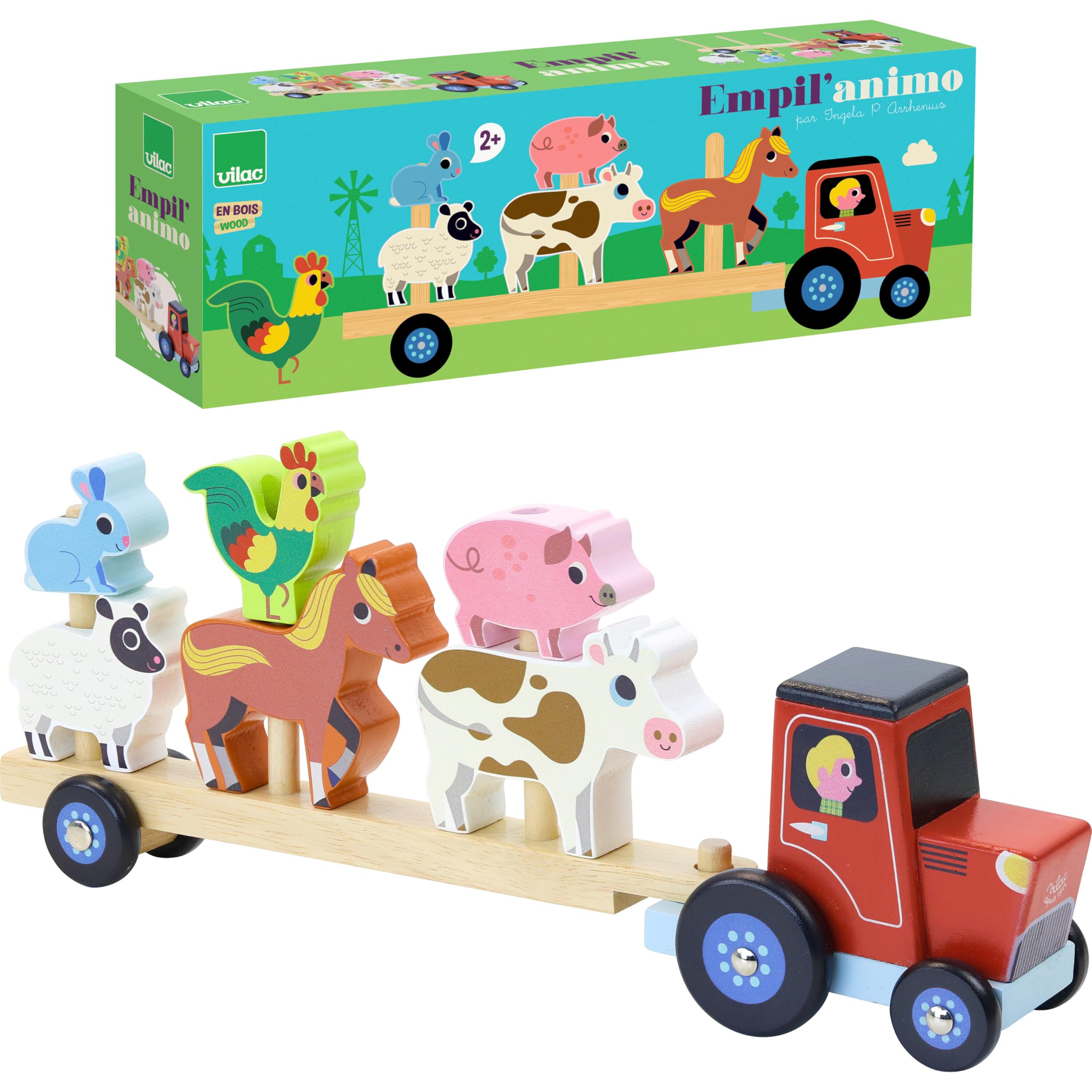 Vilac - Empil'animo Ingela P, Arrhenius Vetrinette per Figurine, Multicolore (7602)