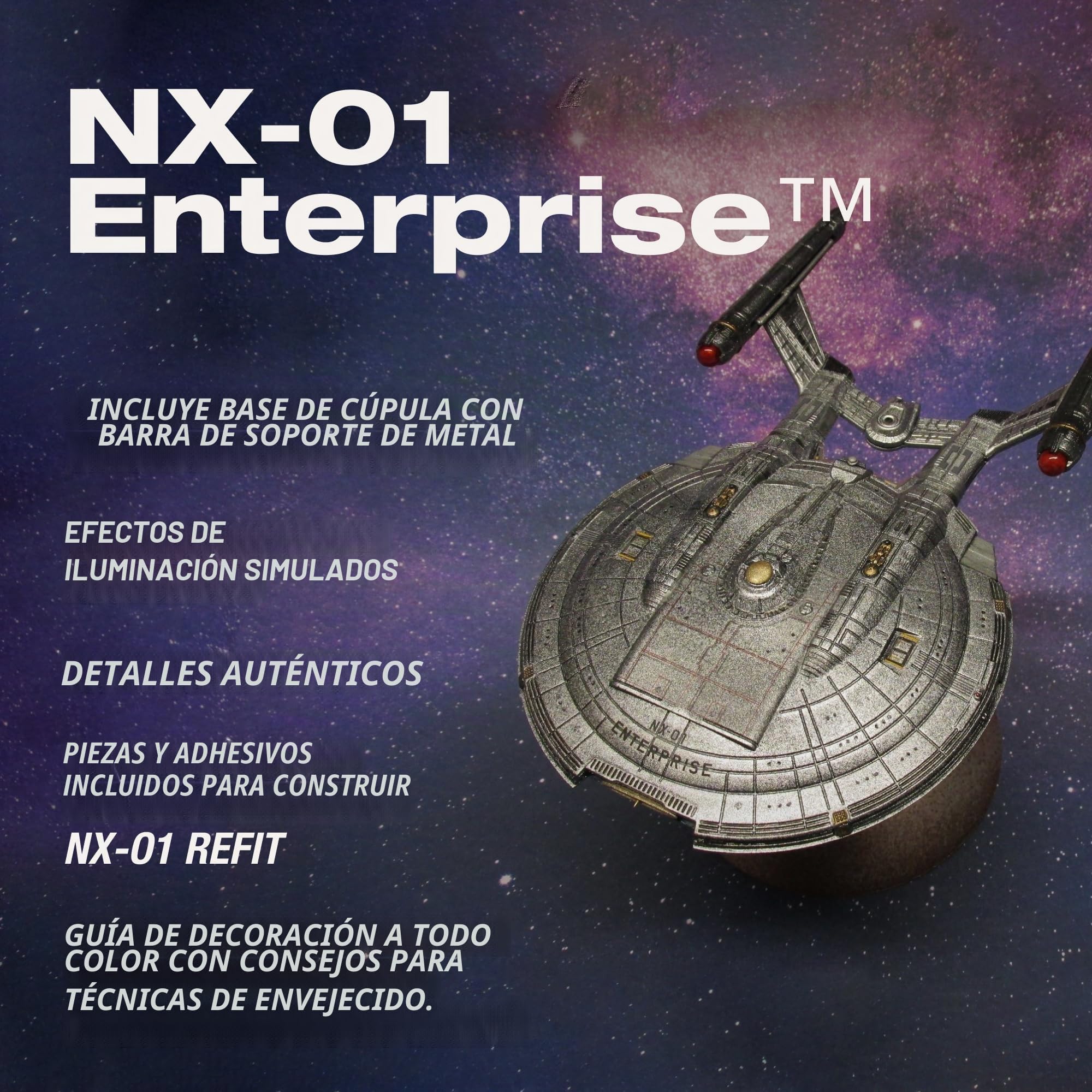 AMT POL966M/12 1/1000 Star Trek NX-01 Enterprise - Maqueta de moto, diferentes , color/modelo surtido