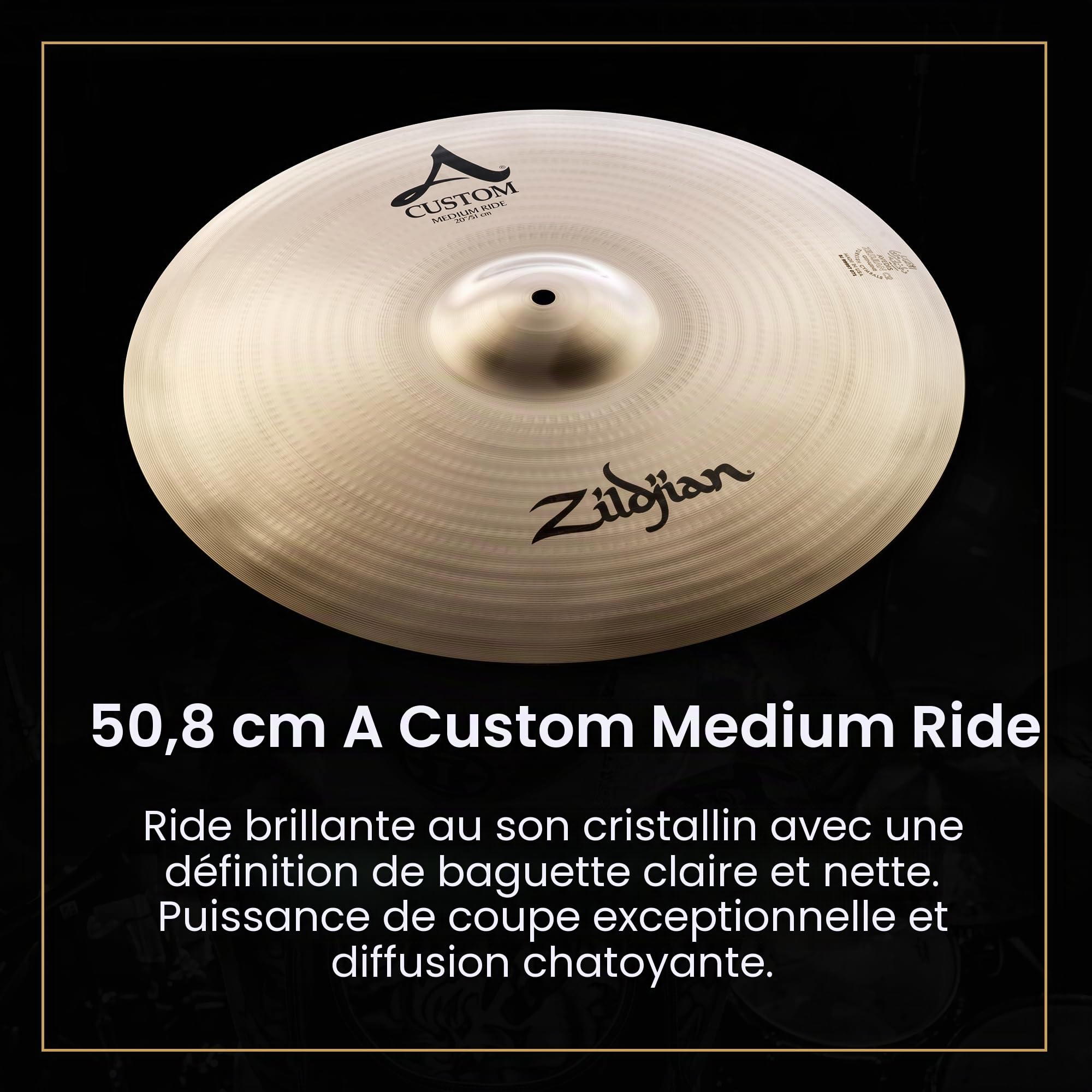 Zildjian A Custom Series Cymbal Box Set - 14" Hi-Hats, 16"/18" Crash, 20" Medium Ride