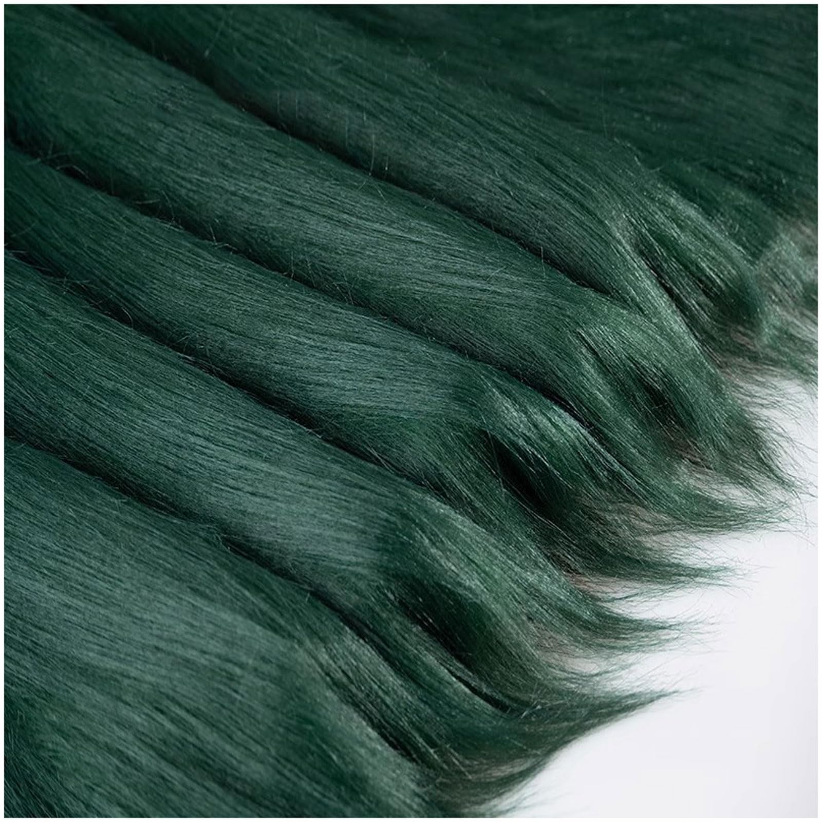 YZRXD Plush Faux Fur Fabric Long Pile 40 Colours Fluffy Craft Artificial Fur Material 180x50cm 70x19 Inch for DIY Crafts Gnomes Beard Cosplay Costume Chair Cover(Color:dark green)