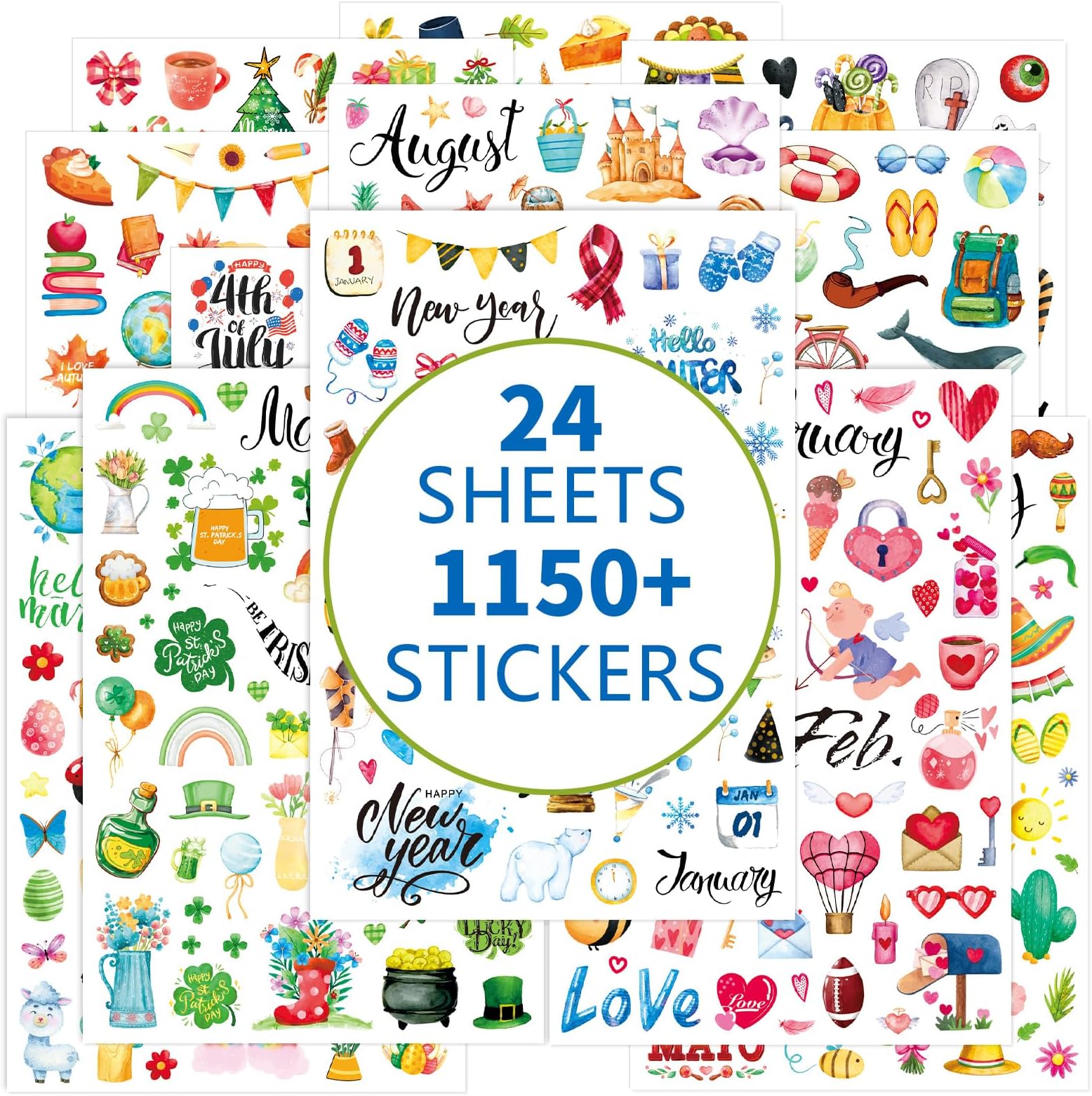 Planner Stickers 1150+ New Monthly Daily Planners Vintage Holiday Seasonal Happy Scrapbook Supplies Calendar Journaling Christmas Stickers Gifts for Adults Women