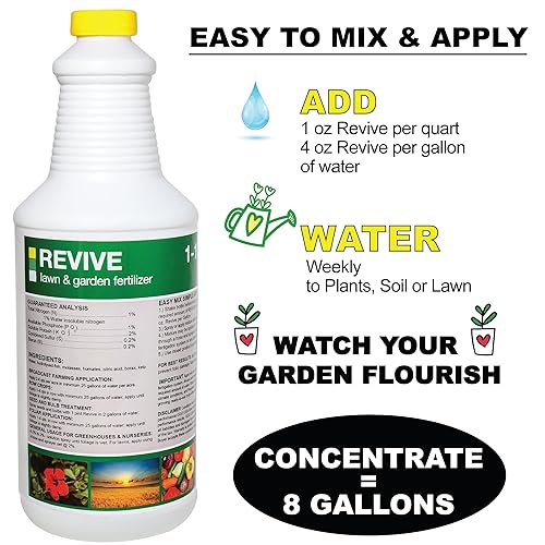 Miniatura 5 de GGO Revive Concentrado de fertilizante orgánico con hongos micorrícicos - Alimento vegetal para verduras, flores, jardines, plantas de interior e