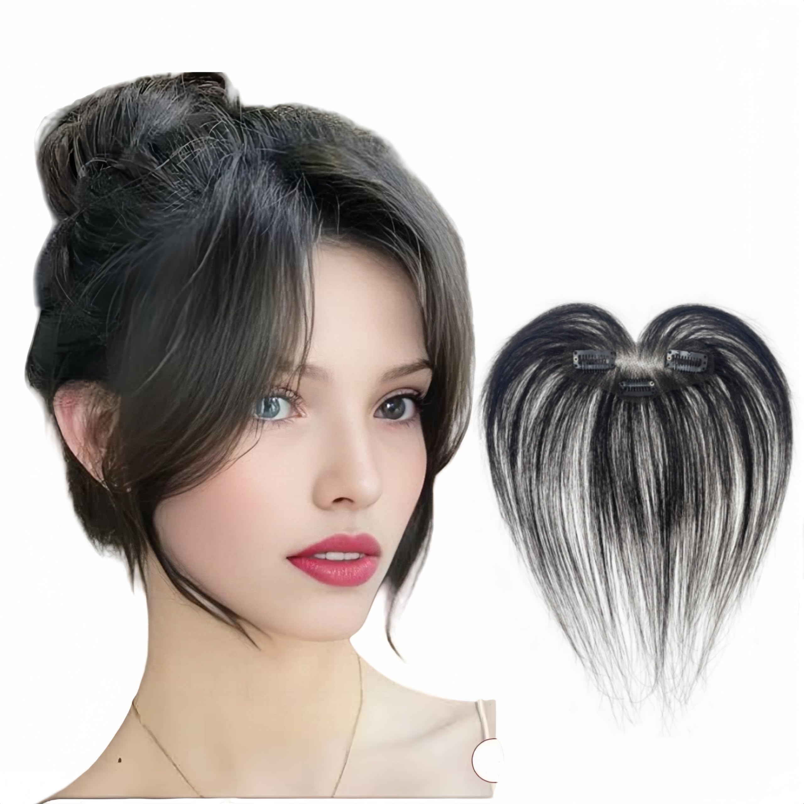 Lace Bang & Bun Hairpiece, Glueless Clip-In, 7\