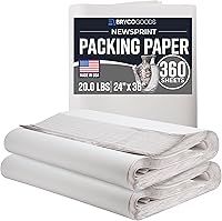 Vista 8 de Bryco Goods Hojas de papel de embalaje de papel de periódico para mudanzas, 5 libras, 160 hojas de papel de periódico, imprescindibles en tus