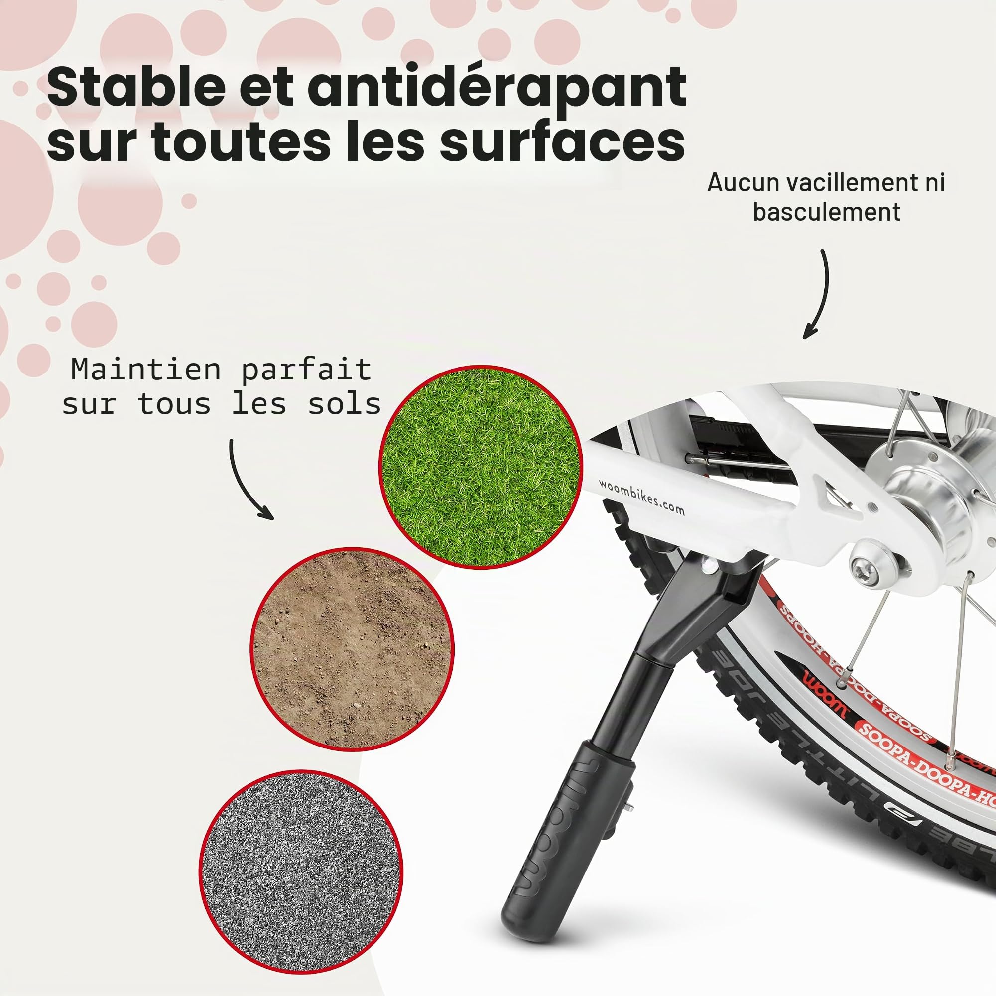 woom Béquille Latérale LEGGIE Vélo Enfant, Aluminium