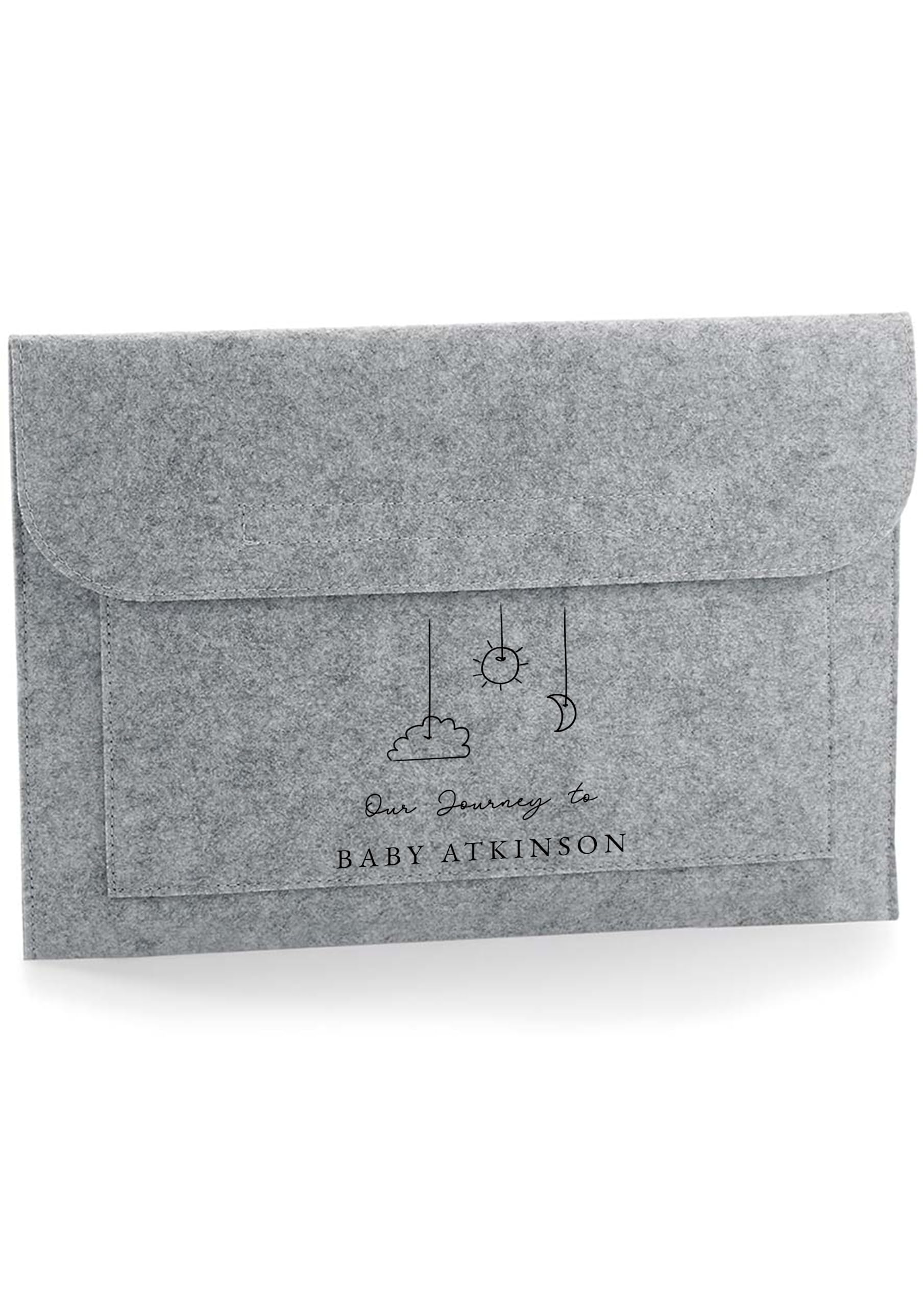 Personalised Maternity Notes Folder baby journey document folder pregnancy notes new baby IVF journey paper file grey Mobile