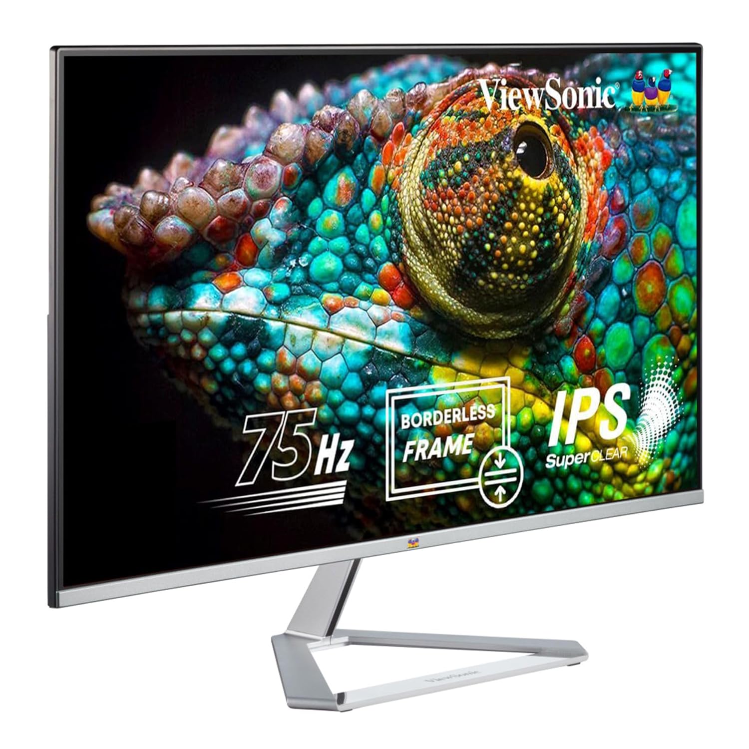 ViewSonic (from USA) 68.58Cm (27 “) FHD IPS Monitor, Premium, Aesthetic Design, Frameless Bezel, Thin Profile & Unique Triangular Stand, 75Hz, Eye Care, 100% sRGB, Flicker Free,HDMI, VGA,-VX2776-SH