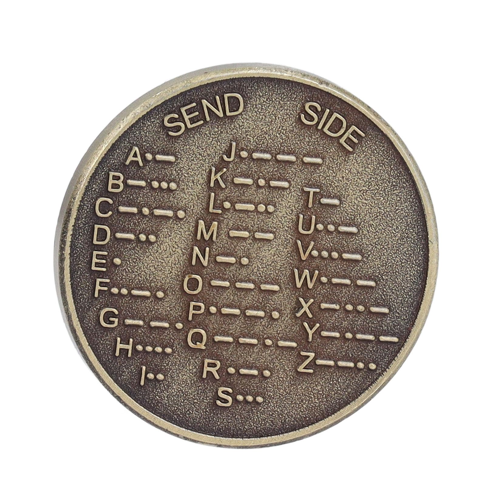 Generic CW Morse Code Monety Ocynkowane Miedziane Monety Pamiątkowe Brąz dla Amatorskich Szkoleniowej dla Początkujących dla Początkujących, Kod Kablowy Powiększanie Wiertarki