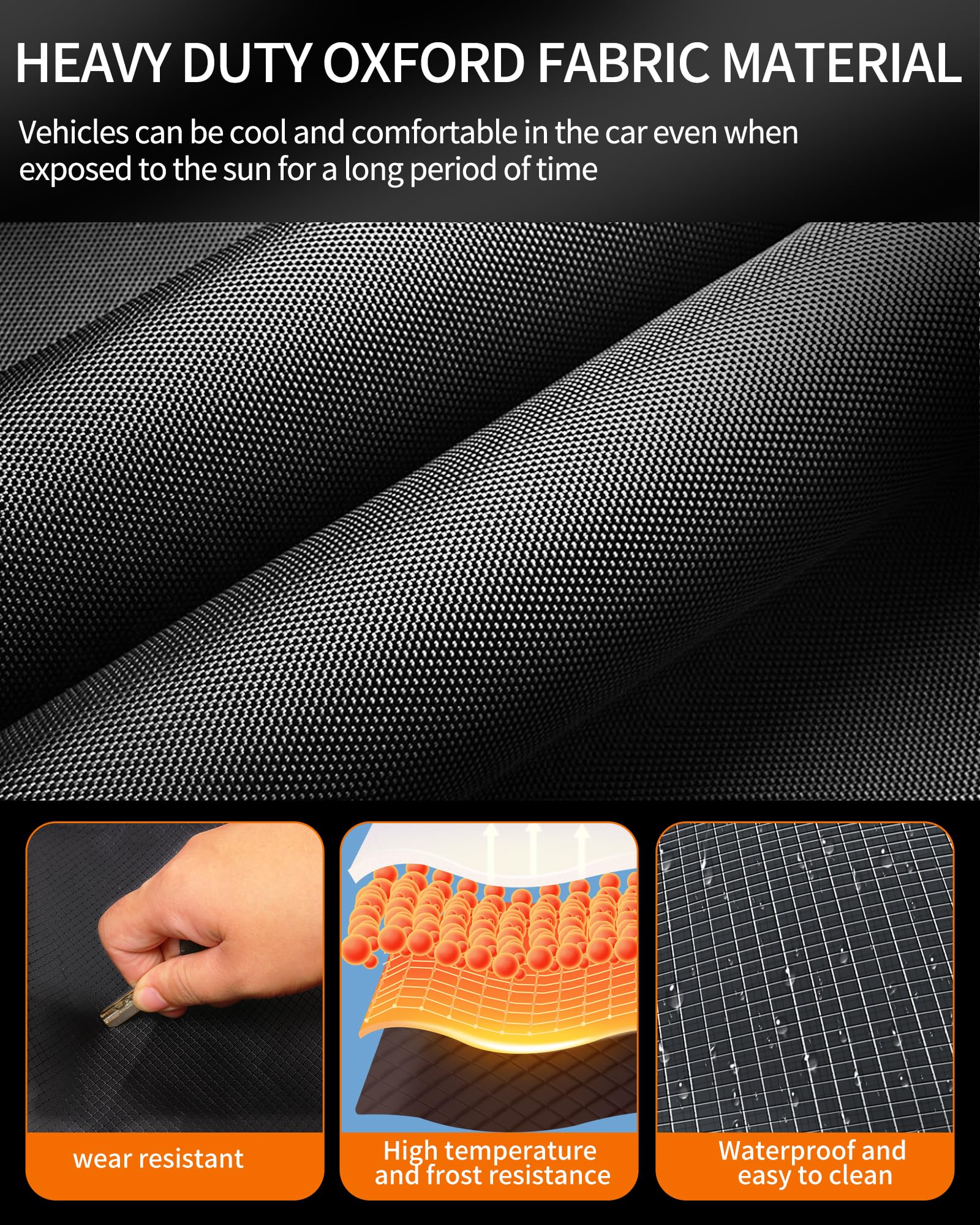 LMSHGF Winter Windshield Cover For Lexus RX350 RX350L RX400h RX450h, Protects From Snow Ice And Frost Magnetic Windshield Cover With Mirror Covers Windshield Snow Cover,B Orange