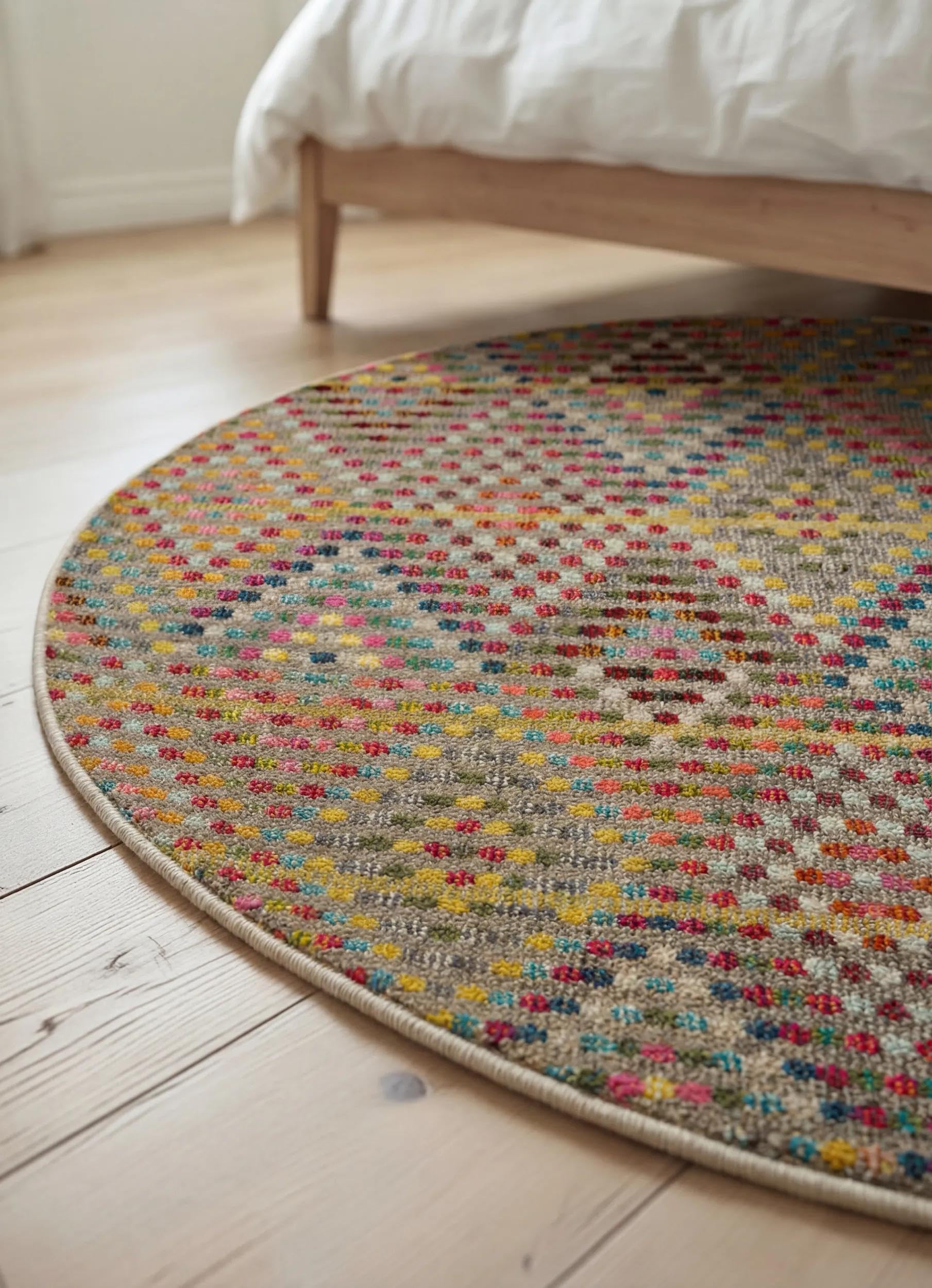 benuta Nest Vintage Teppich Casa - Mehrfarbig 120 cm rund - Teppich für Wohnzimmer, Schlafzimmer und Flur - Pflegeleicht - Fußbodenheizung Geeignet